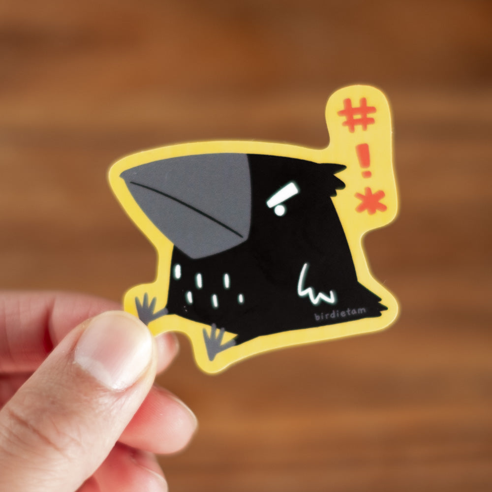 Vinyl sticker - Grumpy crow