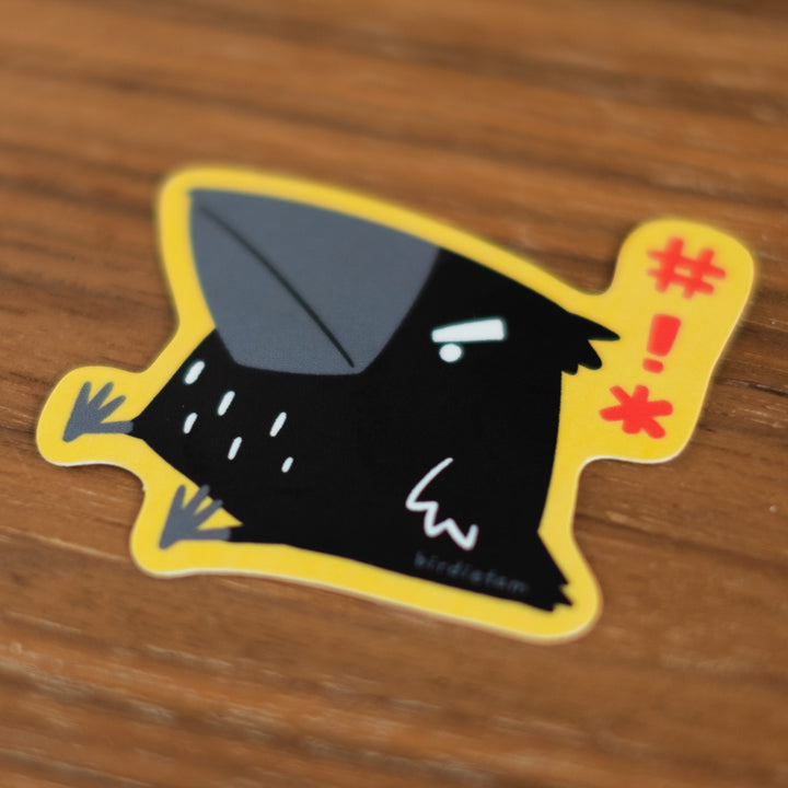 Vinyl sticker - Grumpy crow
