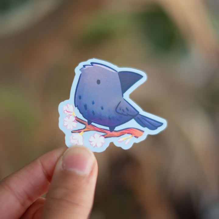 Vinyl sticker - Crow blossoms