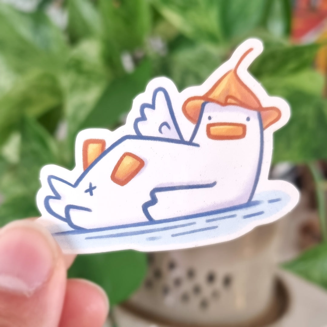 Vinyl sticker - What's up duck?