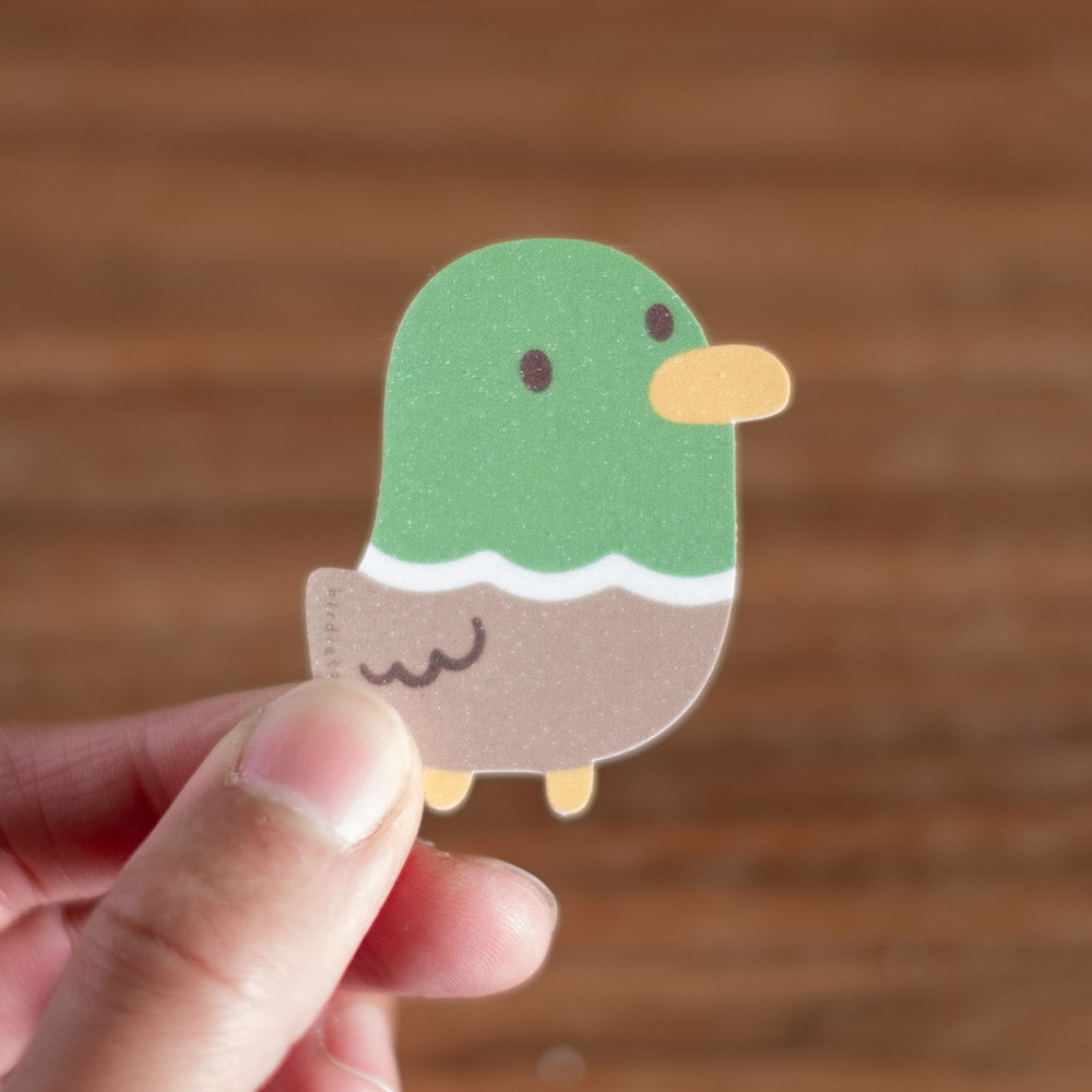 Vinyl sticker (sparkly matte) - Mallard duck
