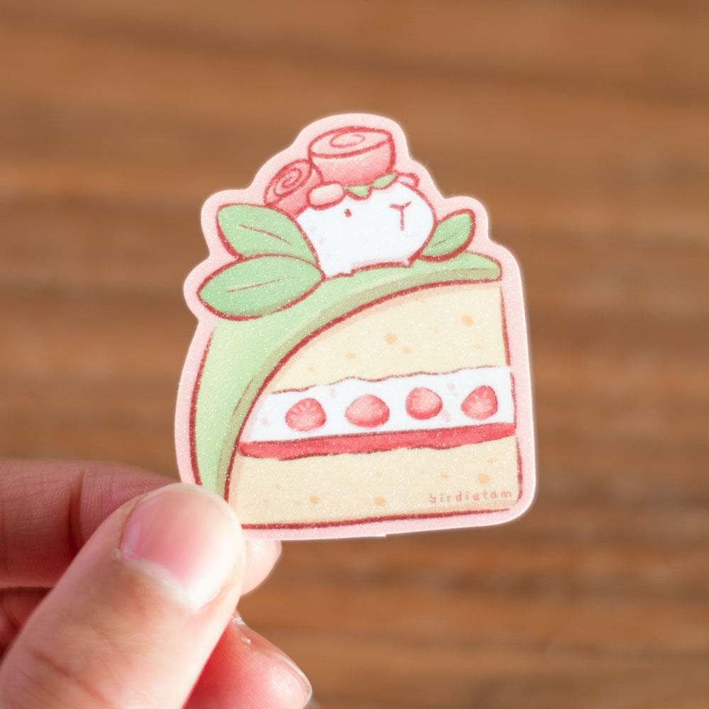 Vinyl sticker (sparkly matte) - Princess cake