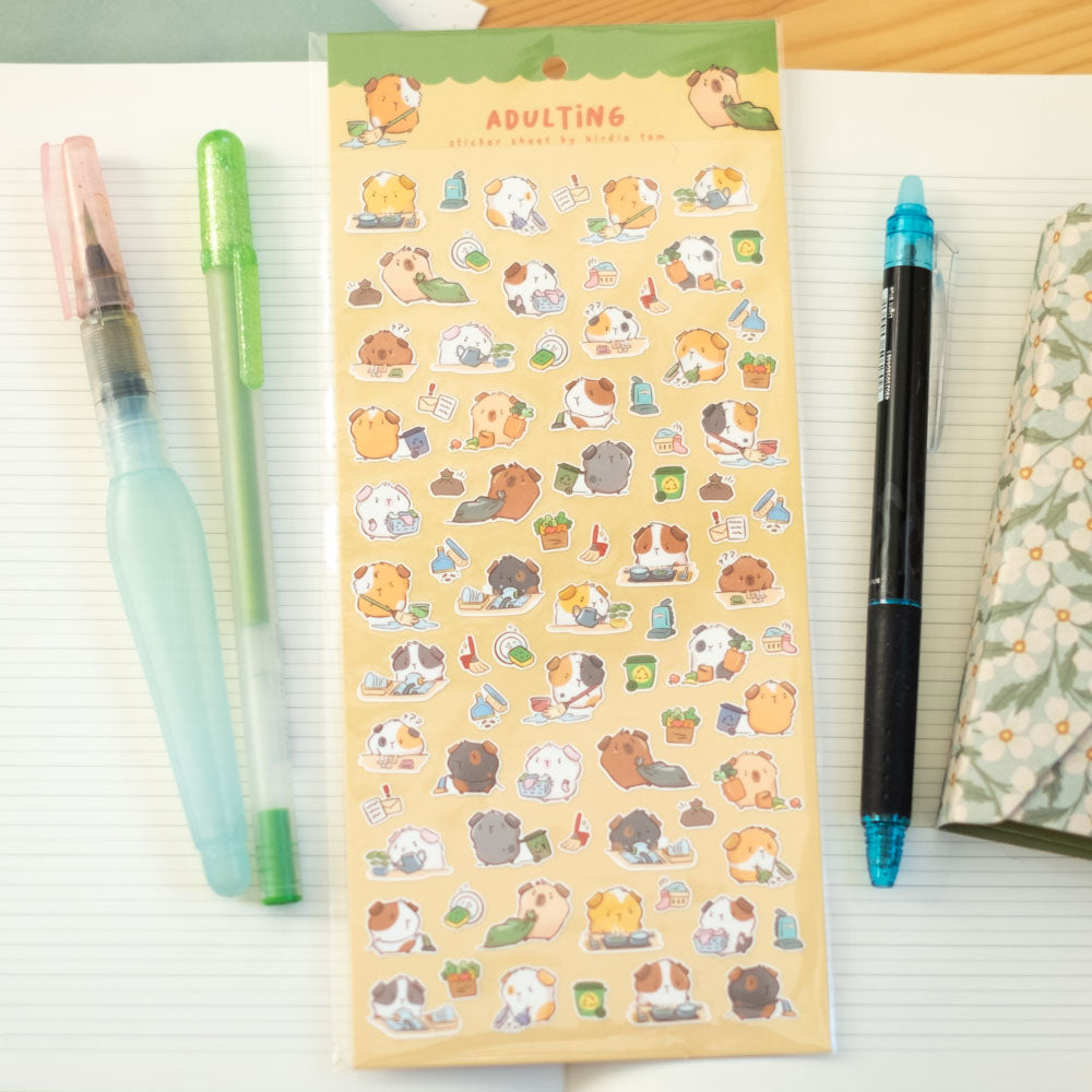 Sticker sheet - Adulting guinea pig
