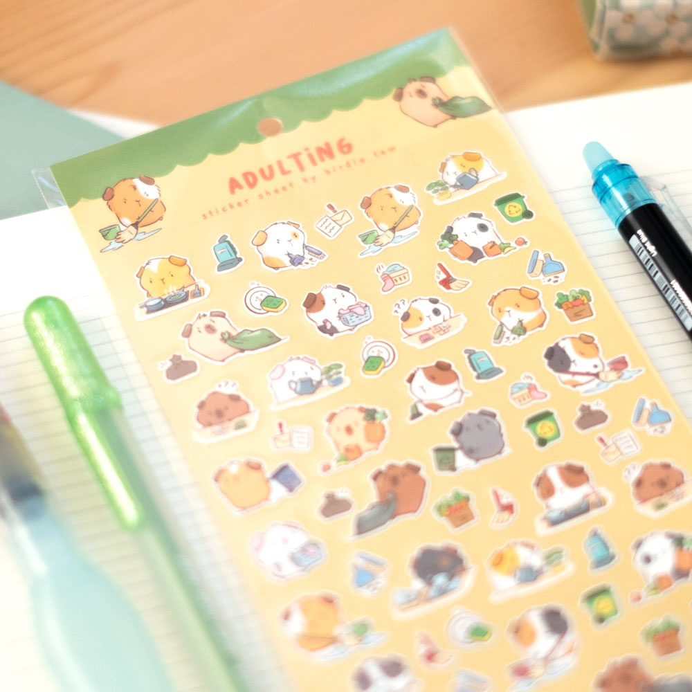 Sticker sheet - Adulting guinea pig