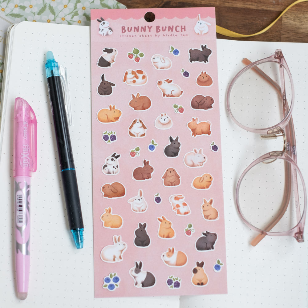 Sticker sheet - Berry bunny bunch