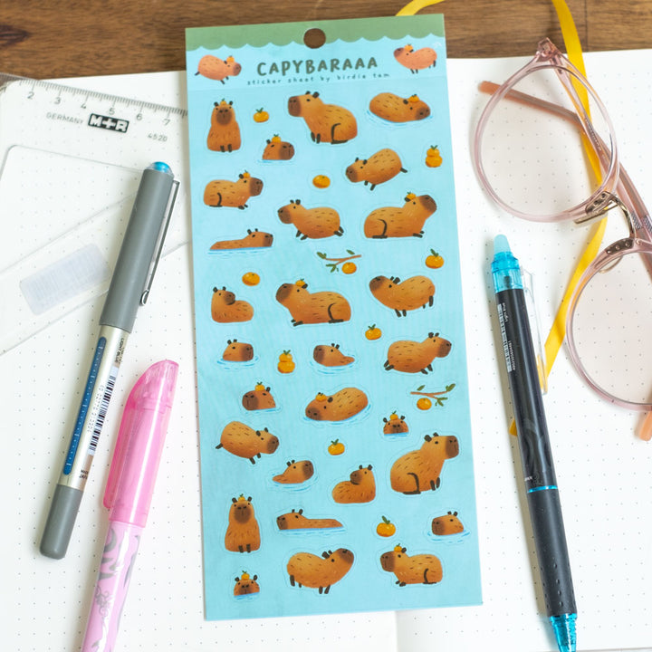 Sticker sheet (transparent) - Capybaraaa