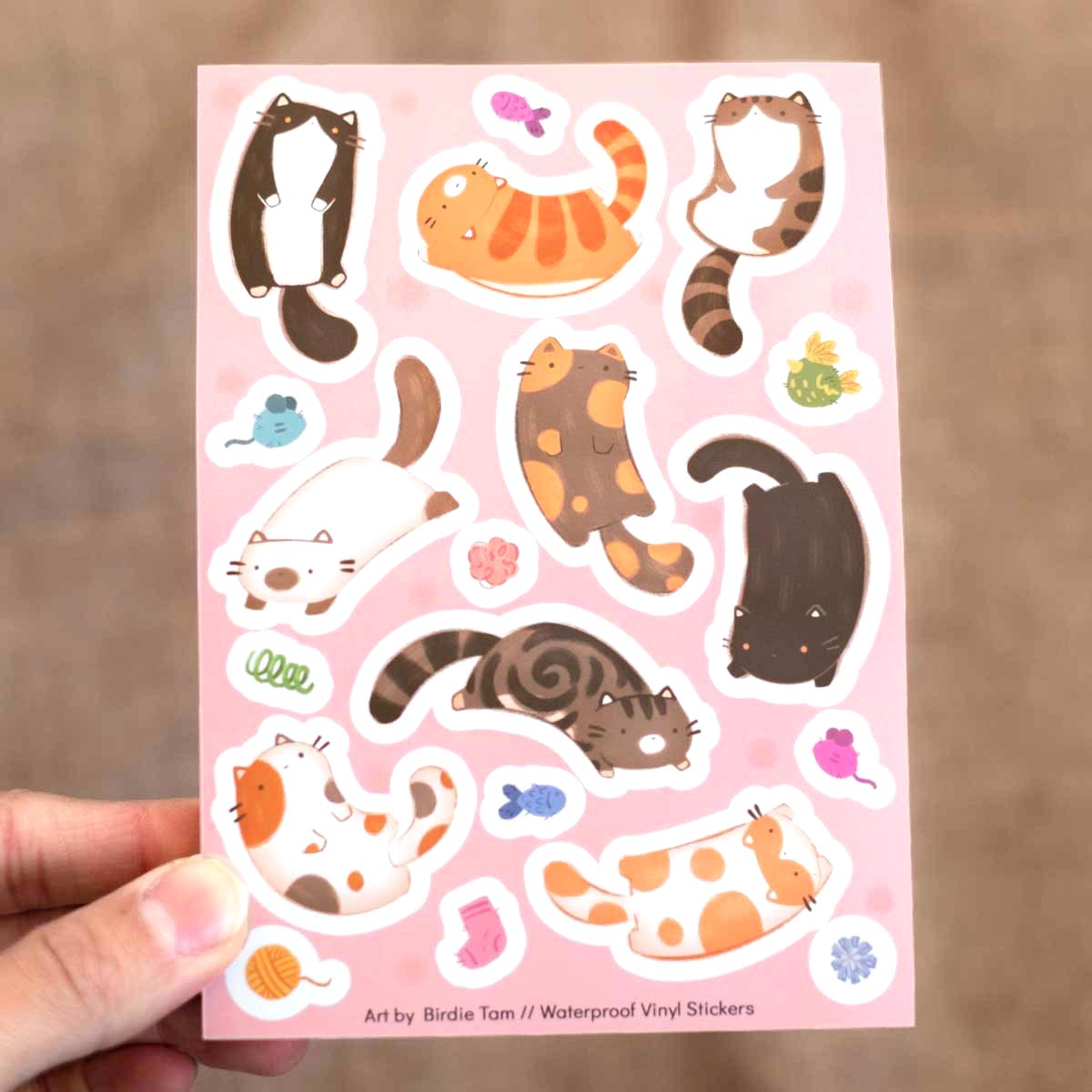 Sticker sheet - Playful kitties