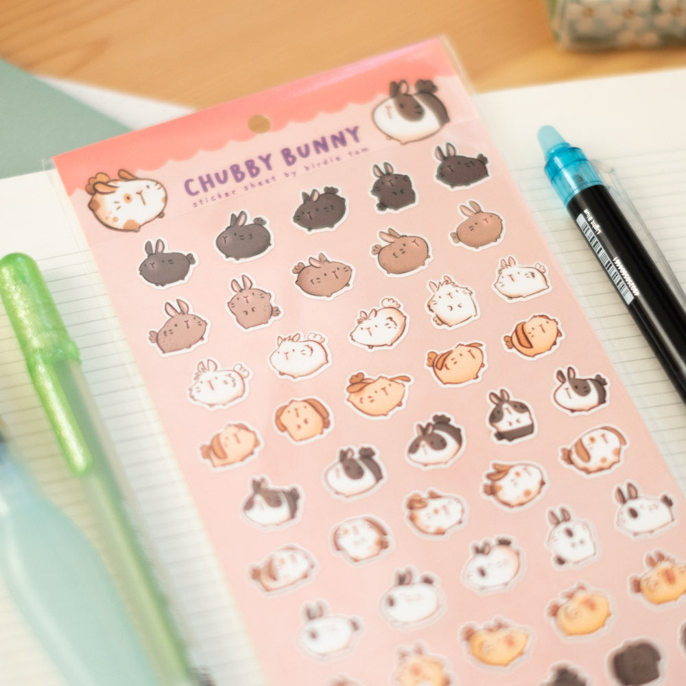 Sticker sheet - Chubby bunnies