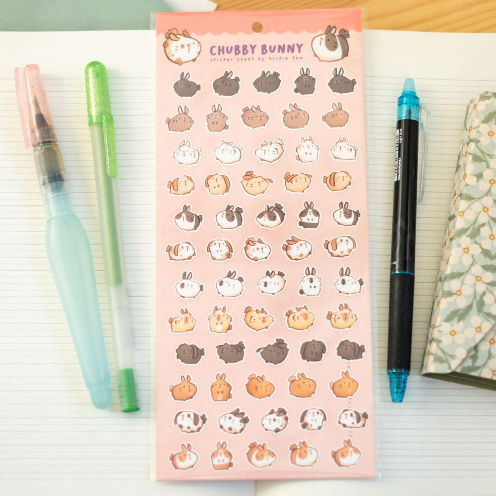 Sticker sheet - Chubby bunnies