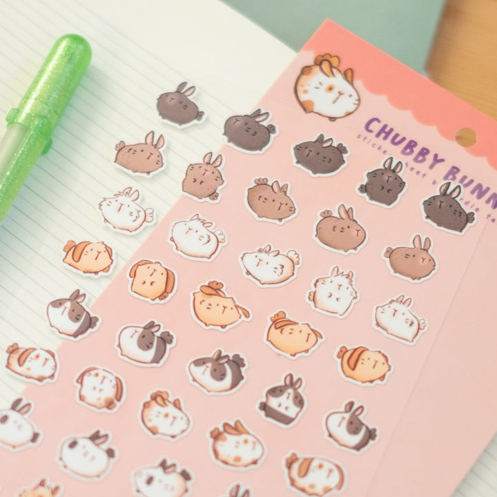 Sticker sheet - Chubby bunnies