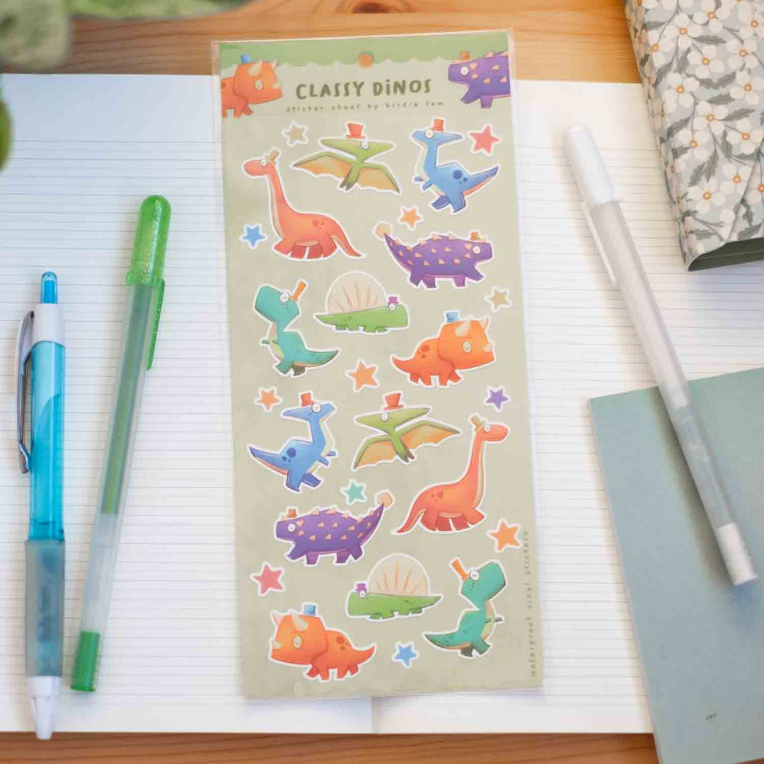 Sticker sheet - Classy dinos