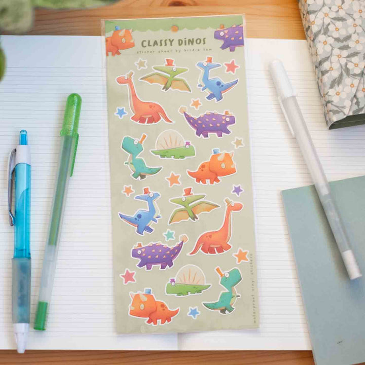 Sticker sheet - Classy dinos