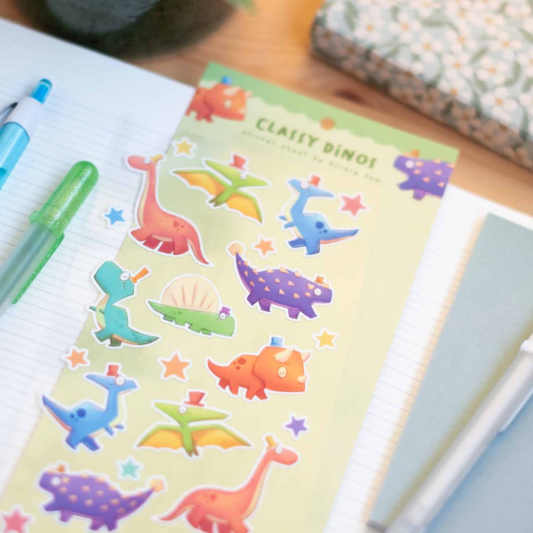 Sticker sheet - Classy dinos