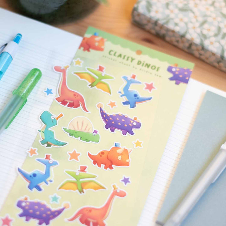 Sticker sheet - Classy dinos