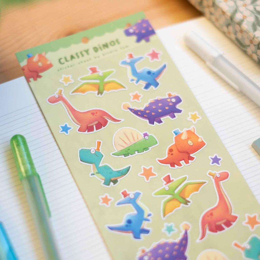 Sticker sheet - Classy dinos