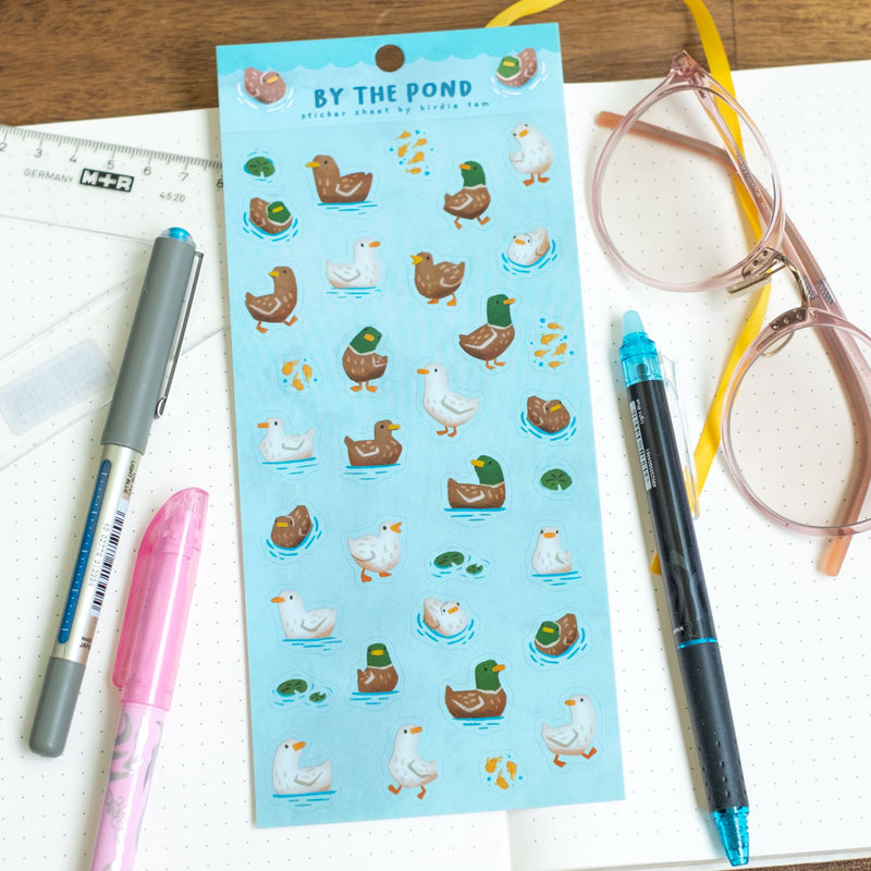 Sticker sheet - Ducks by the pond