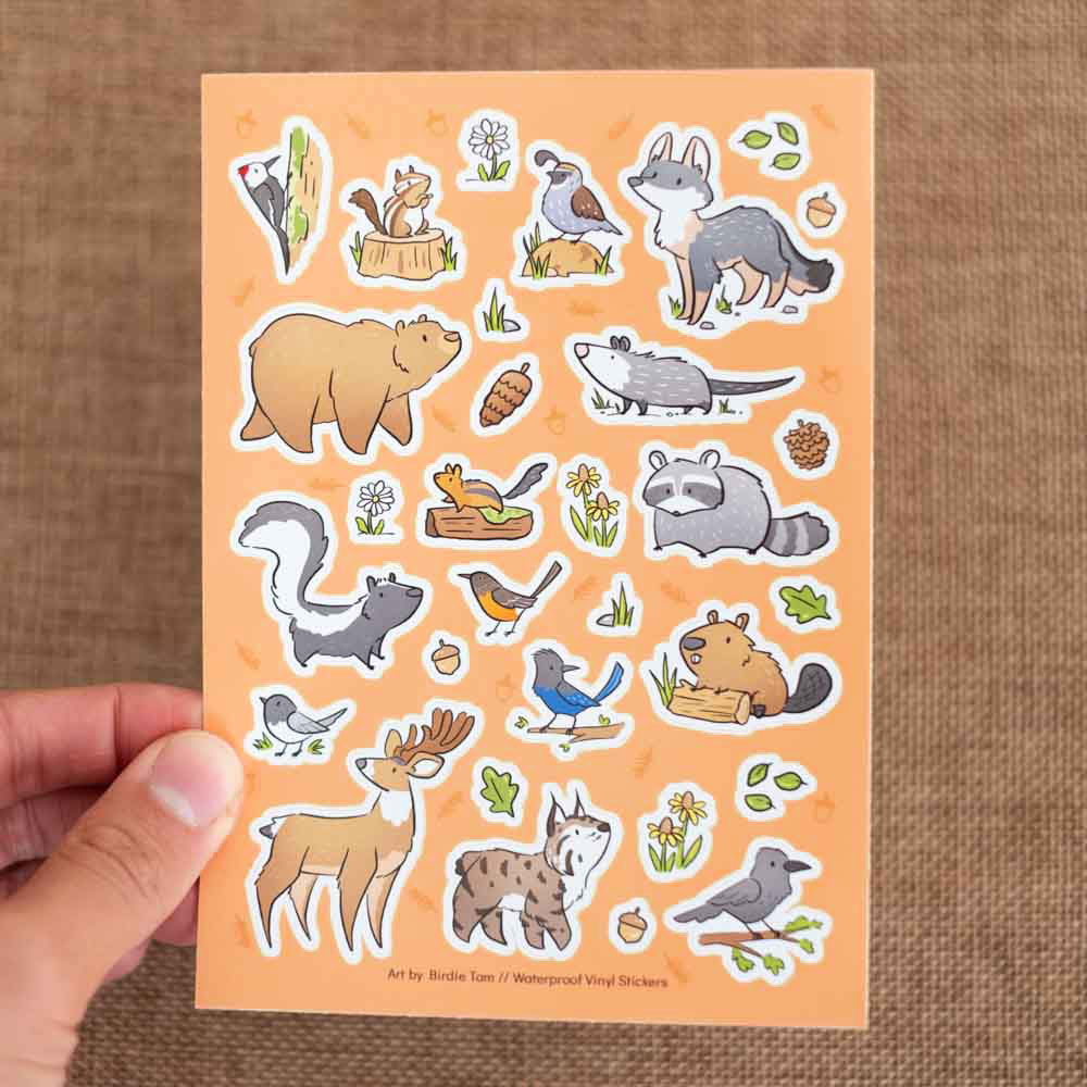 Sticker sheet - Forest friends