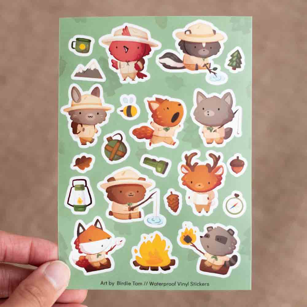 Sticker sheet - Forest scouts