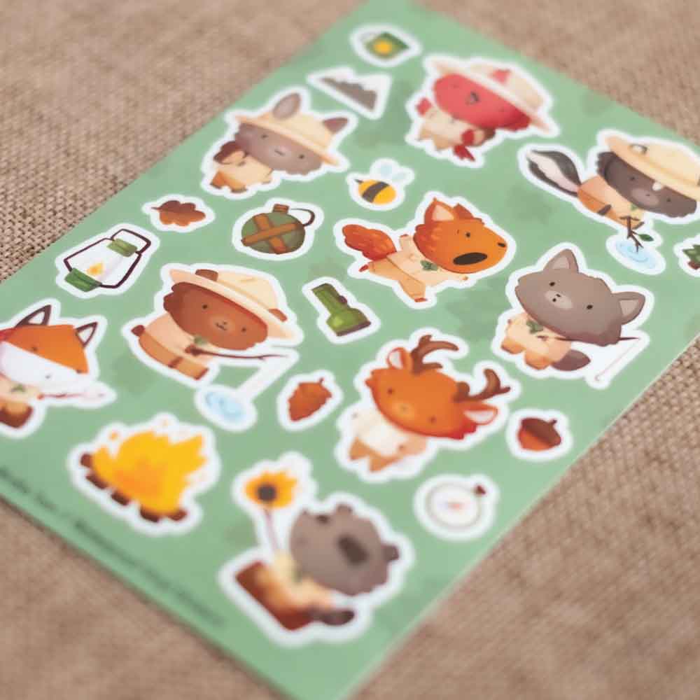 Sticker sheet - Forest scouts