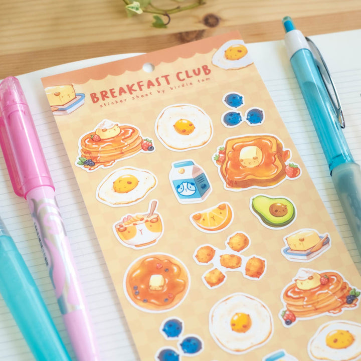 Sticker sheet - Guinea pig breakfast club