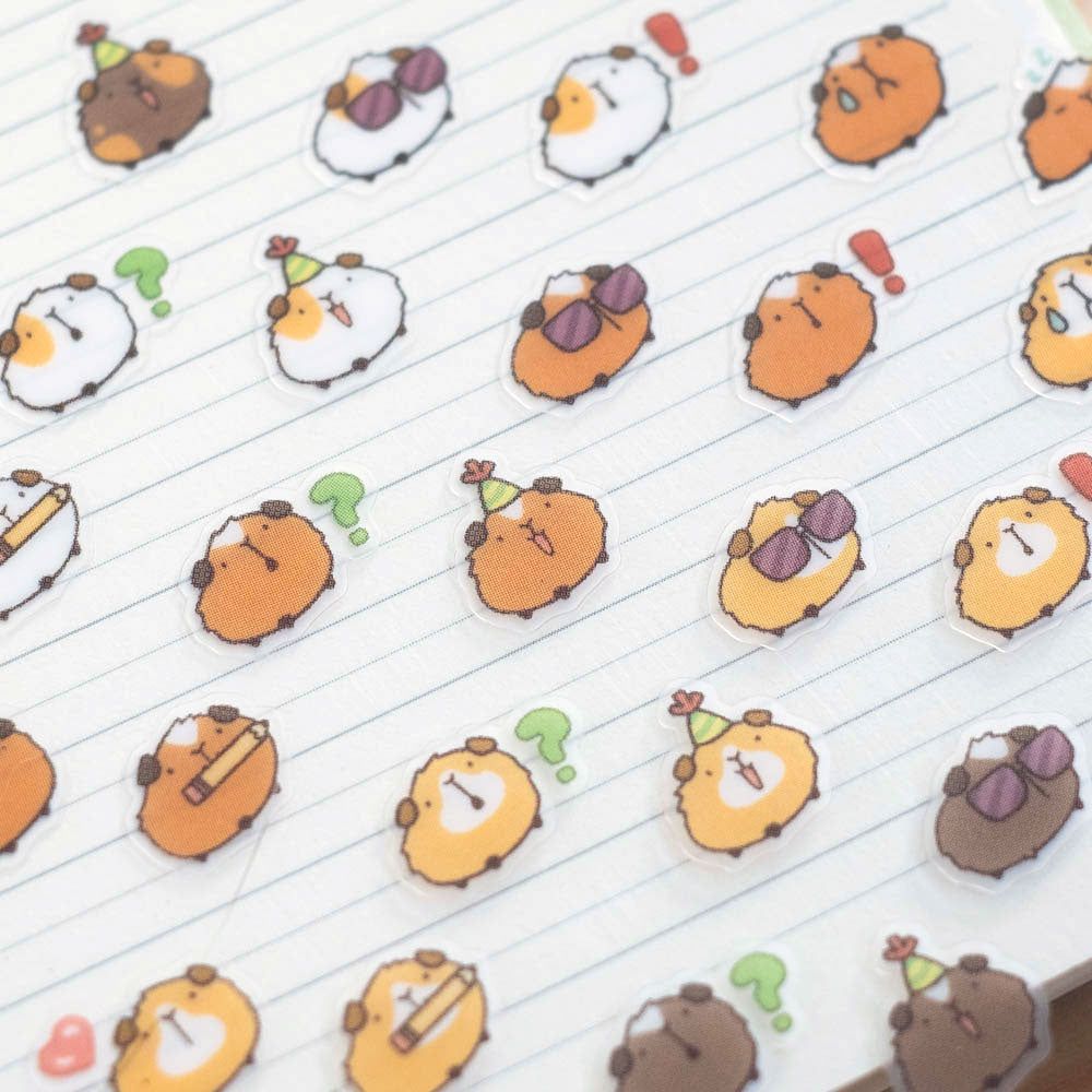 Sticker sheet (transparent) - Guinea pig planner
