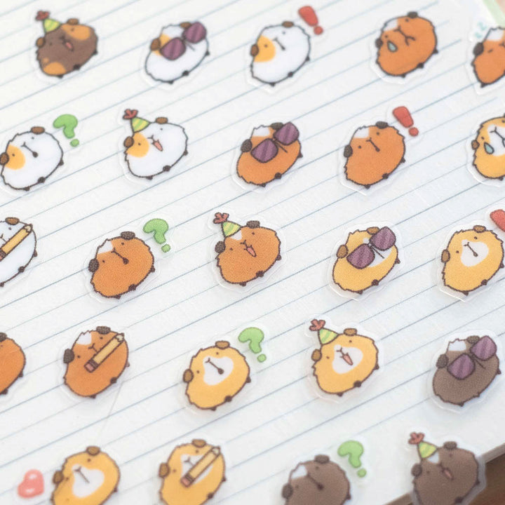 Sticker sheet (transparent) - Guinea pig planner