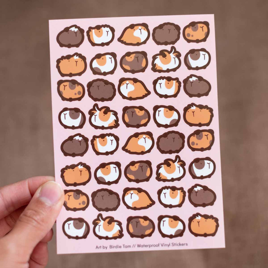 Sticker sheet - Cute guinea pig