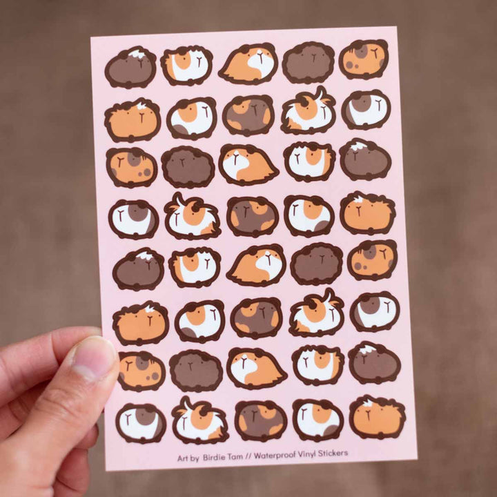 Sticker sheet - Cute guinea pig