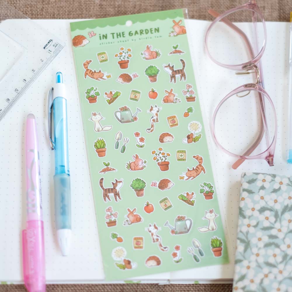 Sticker sheet - In the garden