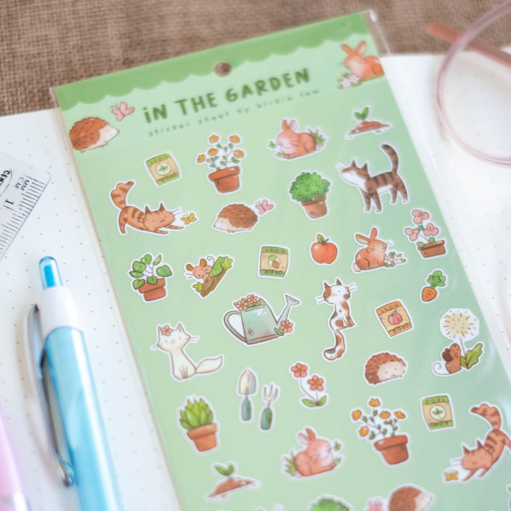 Sticker sheet - In the garden
