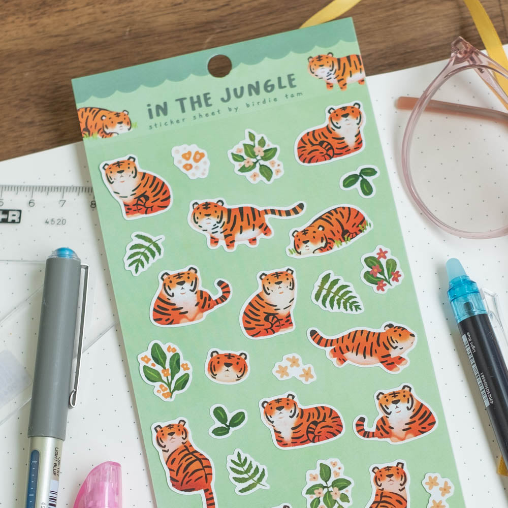 Sticker sheet - Tigers in the Jungle