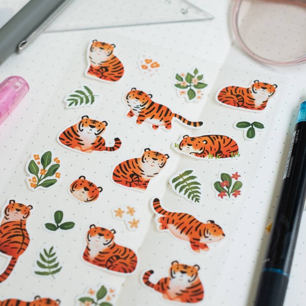 Sticker sheet - Tigers in the Jungle