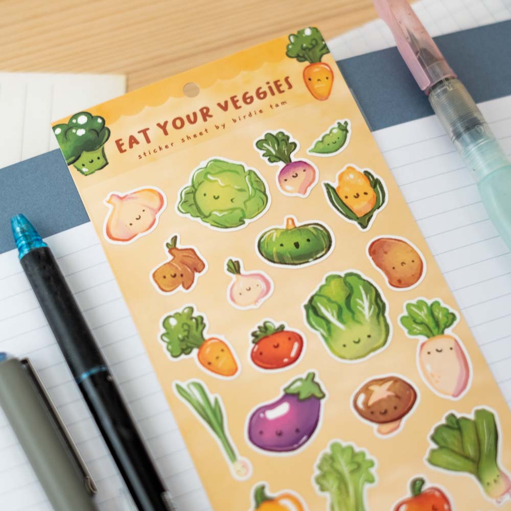 Sticker sheet - Eat veggies