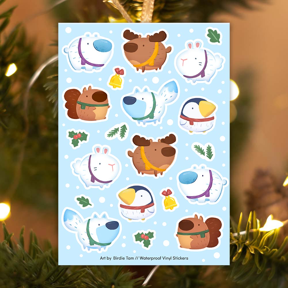 Sticker sheet - Winter animals