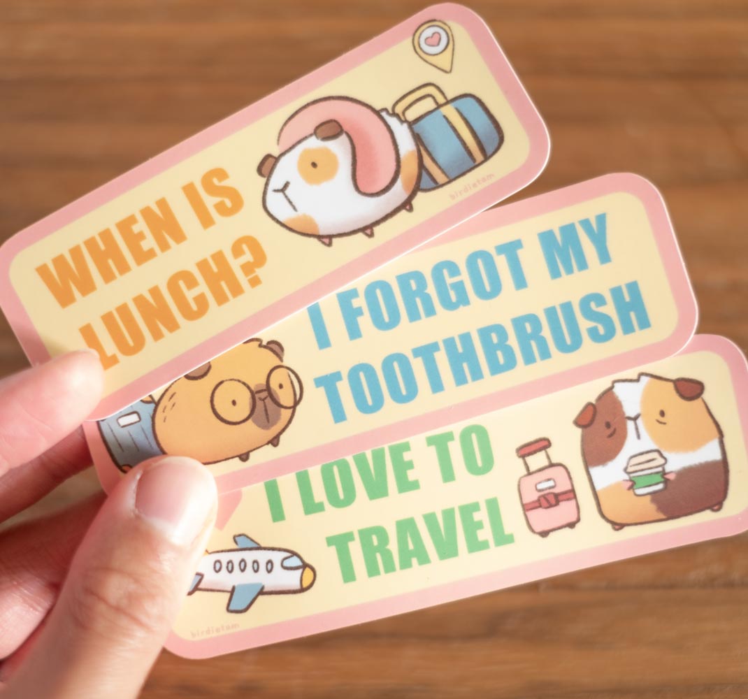 Vinyl sticker (set of 3) - Travel stickers