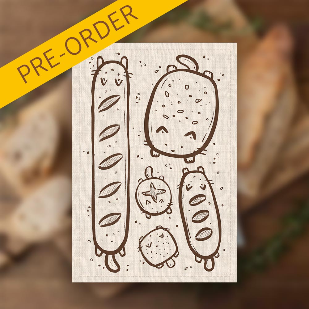 Tea towel - Bread cats