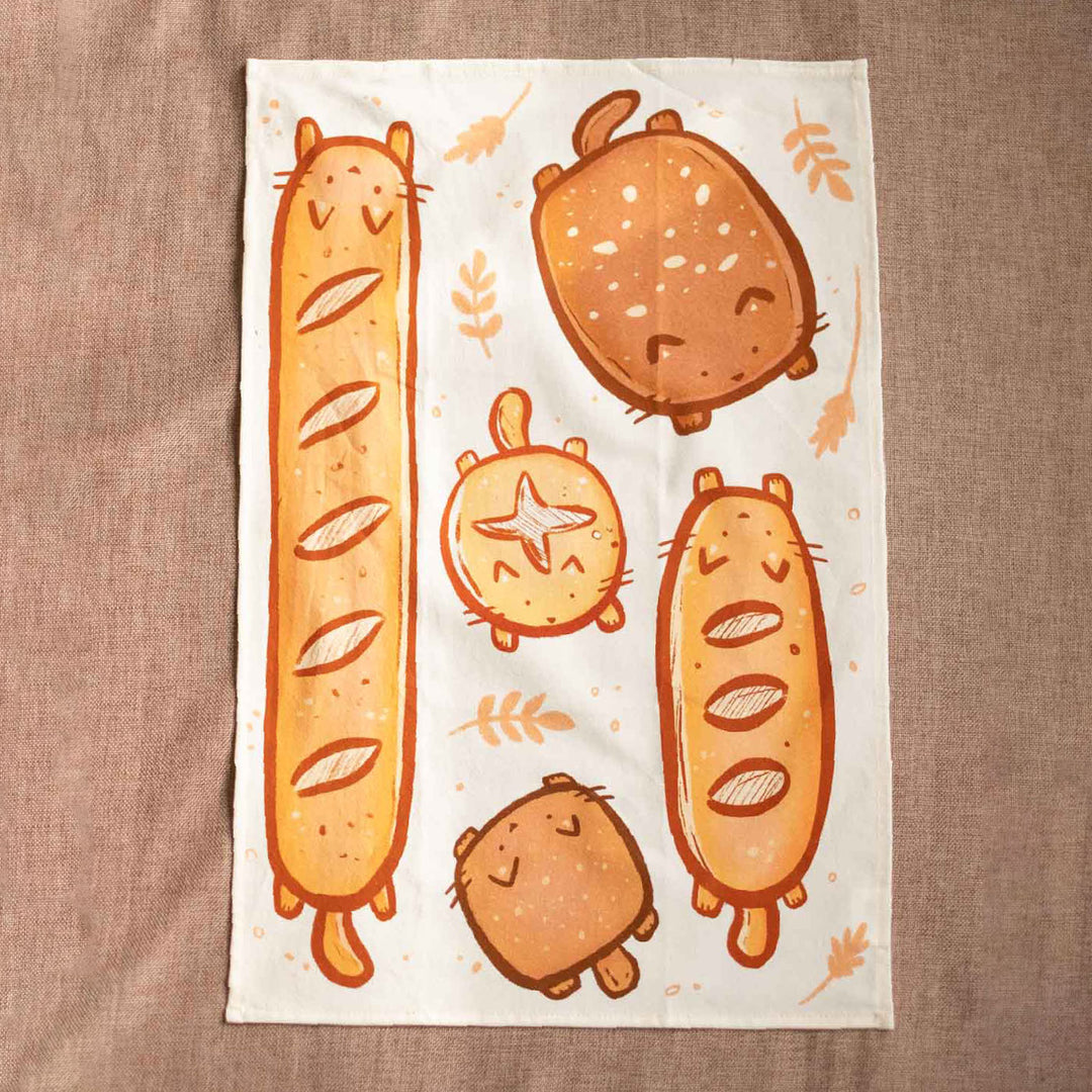 Tea towel - Bread cats