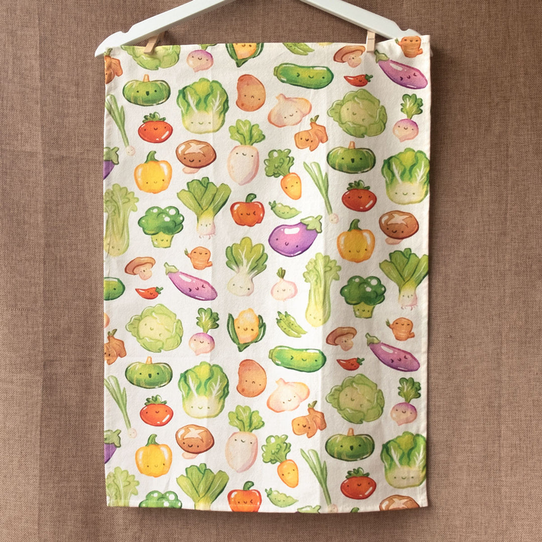 Tea towel - Green veggies