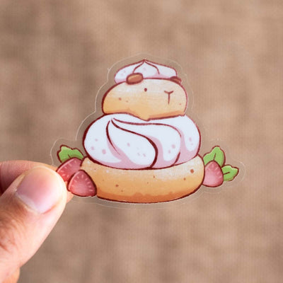 Vinyl stickers (transparent) - Set of 3 dessert guinea pigs