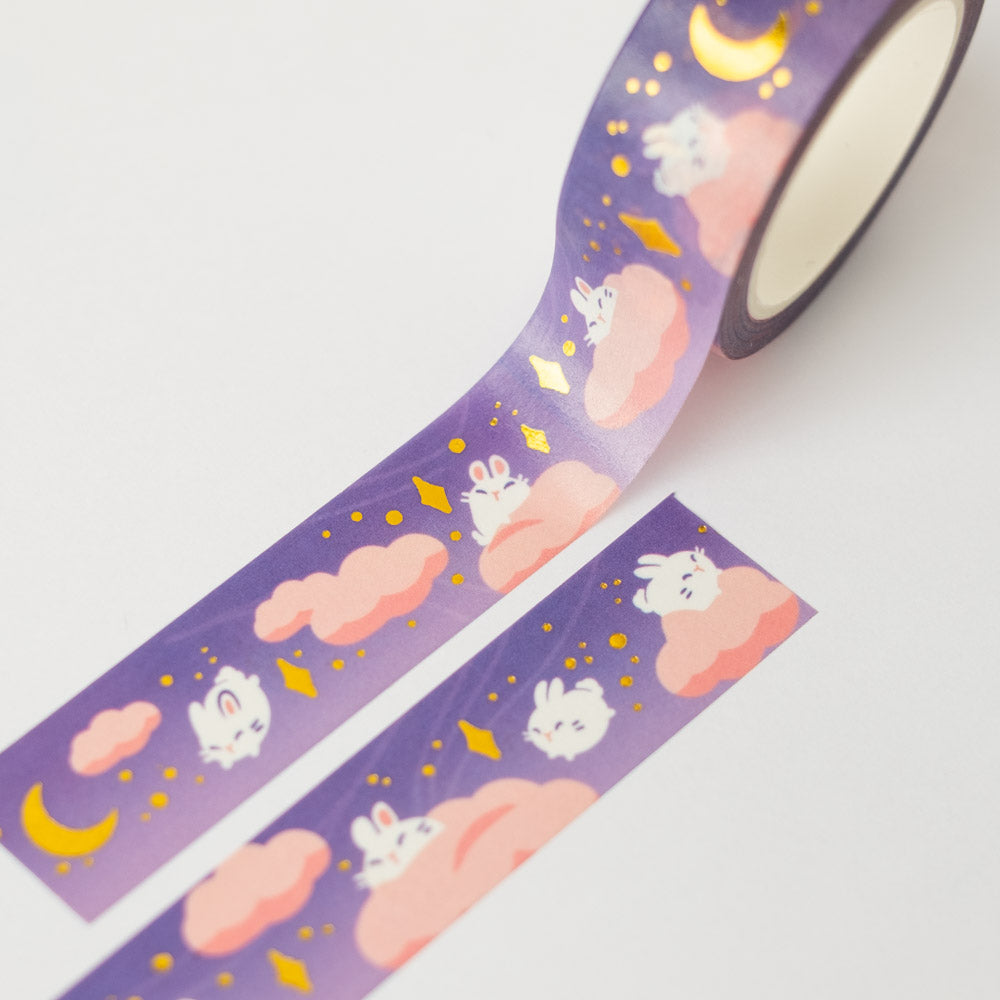 Washi tape (gold foil) - In the clouds