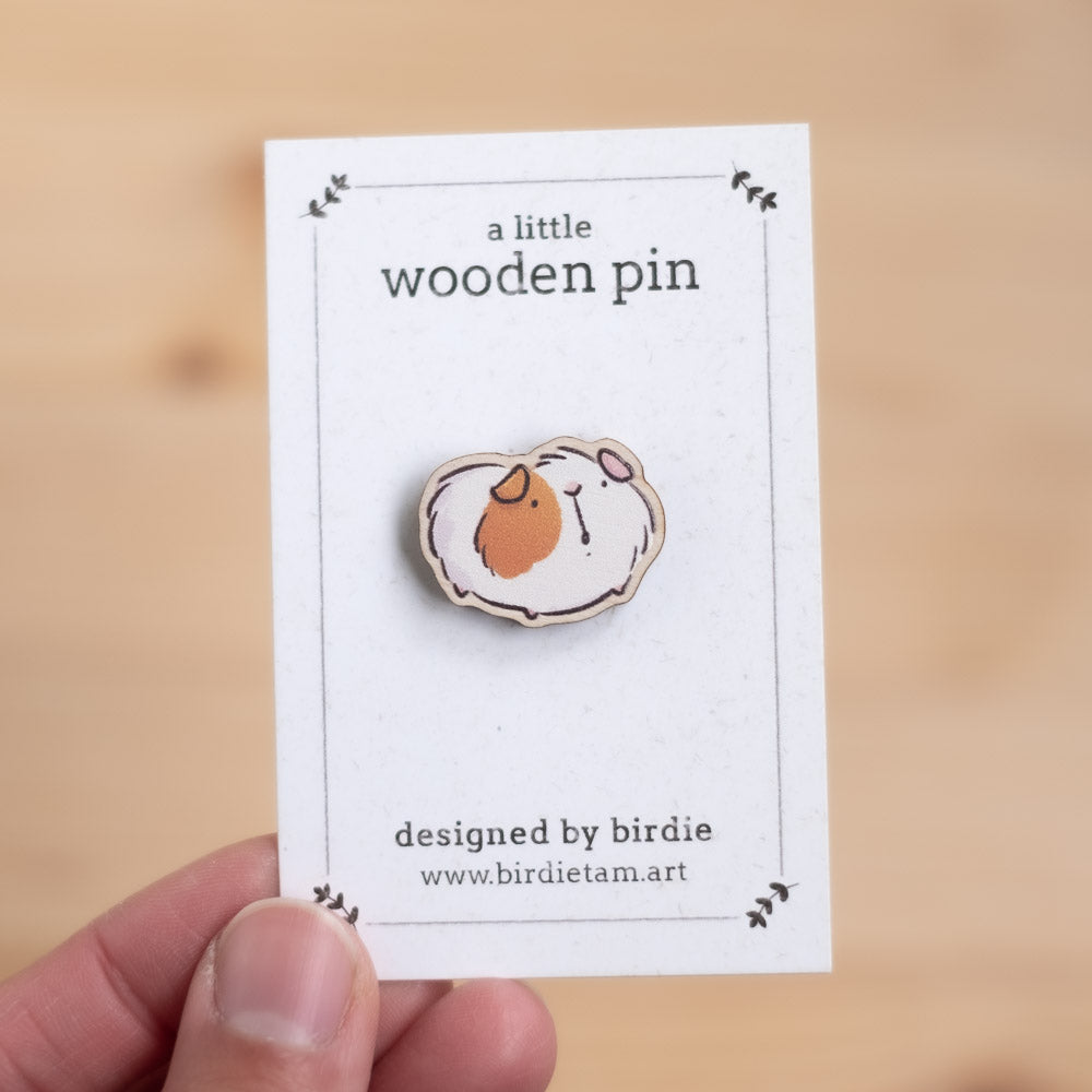 Wooden pin - Guinea pig, Fluffernutter