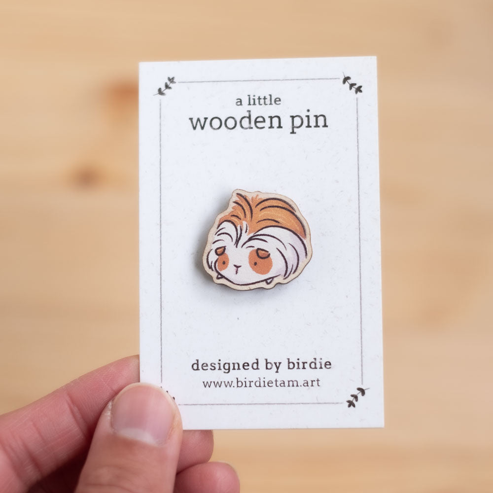 Wooden pin - Guinea pig, Banoffee