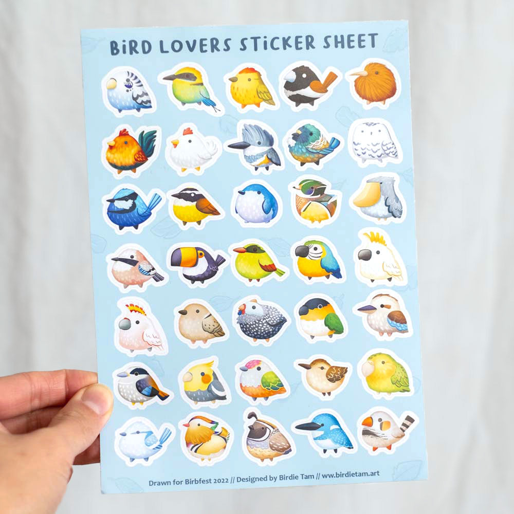 Sticker sheet - Bird lovers (A5)
