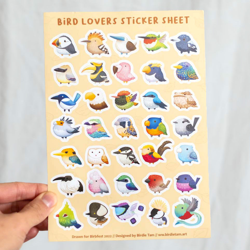Sticker sheet - Bird lovers (A5)