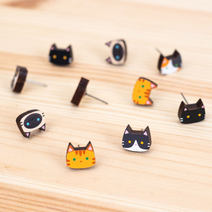 Earrings - Cats (multiple colors)