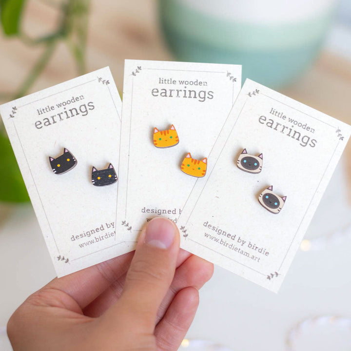Earrings - Cats (multiple colors)