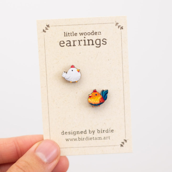 Earrings - Chickens