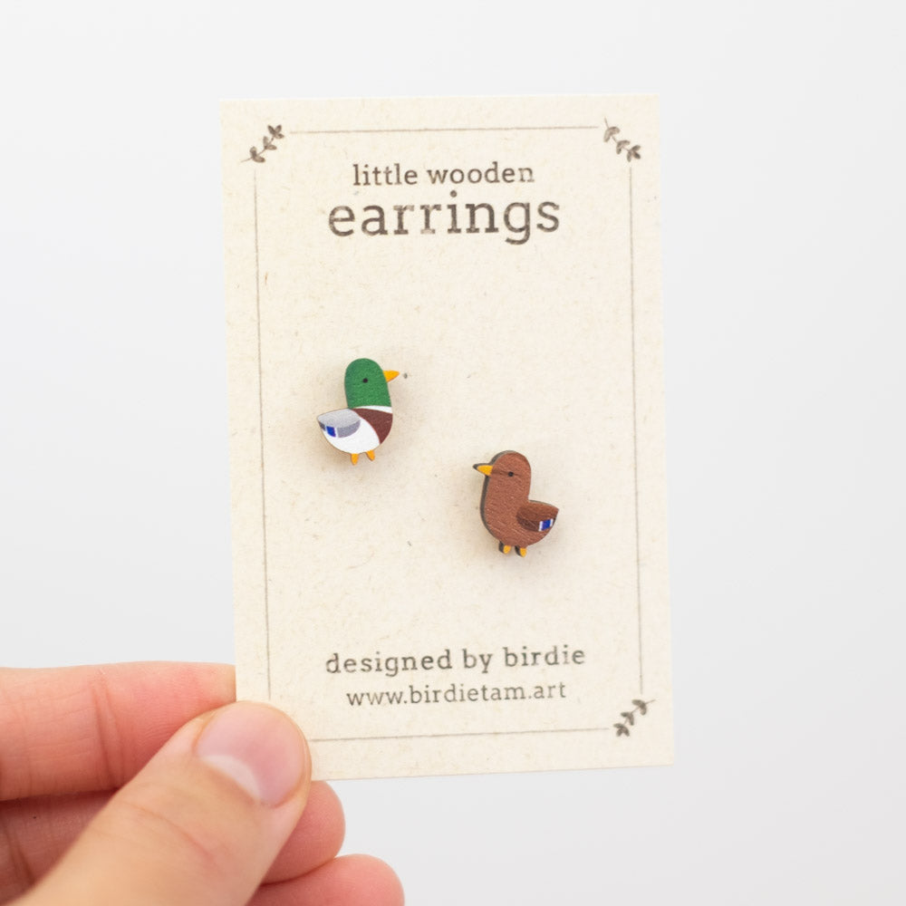 Earrings - Mallard ducks