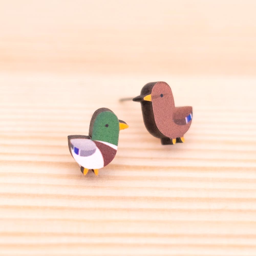Earrings - Mallard ducks
