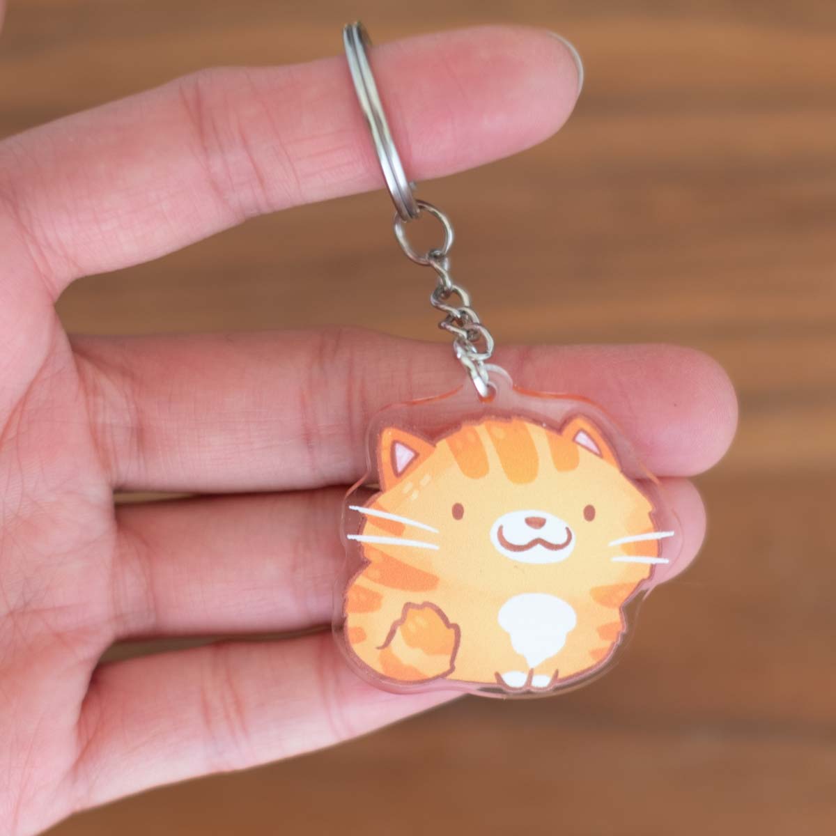Keychain -  Cat, orange tabby